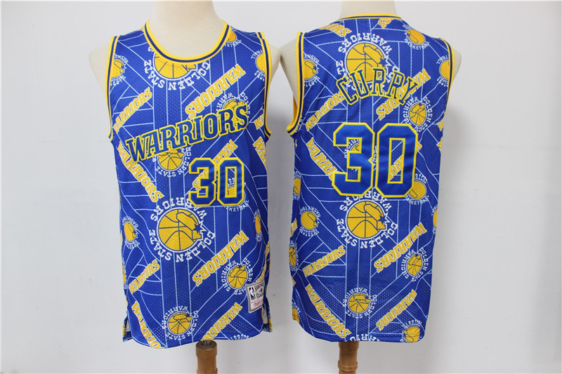 Men Golden State Warriors #30 Curry limited blue new Nike NBA Jerseys Print
